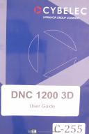 Cybelec-Cybelec DNC 1200 3D, Users Guide, with Diskettes and Adapter, Programming Manual-DNC 1200 3D-01